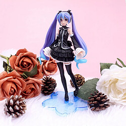 Universal 17 cm anime japonais robes noires cheveux violets cerisiers fleurs jouet fille pvc image modèle action chiffre(Coloré) 