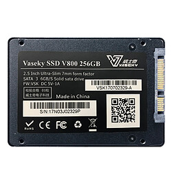 Acheter Wewoo Vaseky V800 Disque dur SSD SSD ultra-fin de 7 mm à disque dur de 256 pouces avec disque dur 2,5 pouces SATA3 6 Go / s pour ordinateur de bureau, ordinateur portable