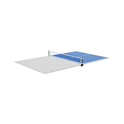 Jardindeco Plateau 2 en 1 dinatoire et Ping Pong pour billard convertible table 6 personnes Texas blanc laqué.