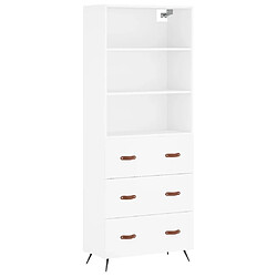 Maison Chic Buffet,Meuble de Rangement,commode pour salon,Cuisine Blanc 69,5x34x180 cm Bois d'ingénierie -MN44393