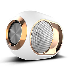 Wewoo Enceinte Bluetooth étanche Haut-parleur sans fil d'extérieur X6 TWS Bassprend en charge la carte mains libres / USB / AUX / TF blanc