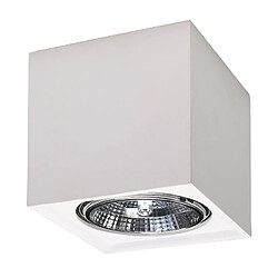 Sollux Applique murale Downlights en céramique à montage en surface Blanc GU10/ES111 SL.0850 Plafonnier blanc 14x14x14cm