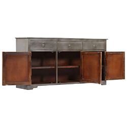 Acheter vidaXL Buffet Gris 160x40x80 cm Bois de manguier massif