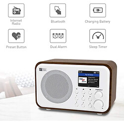 Universal Récepteur radio Internet WiFi WR 336N Radio numérique portable avec batterie rechargeable Récepteur Bluetooth