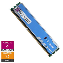 Barrette Mémoire 4Go RAM DDR3 Kingston KHX1333C9D3B1/4G DIMM PC3-10600U · Reconditionné PC3-10600 - 1333MHz