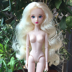 1/6 tête sculpter avec les cheveux d'or pour la partie du corps de remplacement poupée bjd diy accs BJD Girl Sculpture de tête de poupée