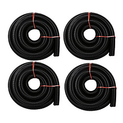 4pcs Tube D'aspirateur Universel Tuyau Flexible De Collecte De Poussière 2m Noir