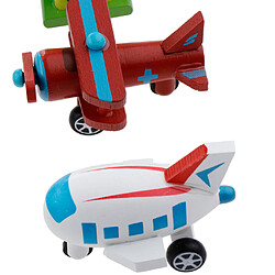 Acheter Ensemble De 12 Mini Bande Dessinée Bébé Jouet En Bois Enfants Avion Jouet Playset