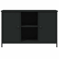 Maison Chic Meuble TV scandinave - Banc TV pour salon noir 100x35x65 cm bois d'ingénierie -MN75380 pas cher