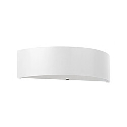 Luminaire Center Applique murale Skala Verre,acier,tissu blanc 2 ampoules 12cm