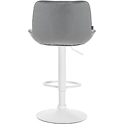 Non Lot de 2 tabourets de bar Vonore velours blanc pas cher