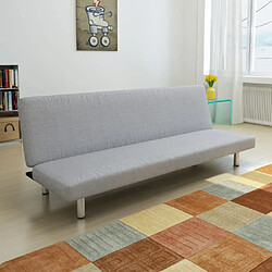 vidaXL Canapé-lit Gris clair Polyester 