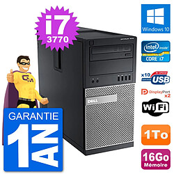 PC Tour Dell 7010 Intel Core i7-3770 RAM 16Go Disque Dur 1To Windows 10 Wifi · Occasion 