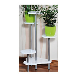 Ac-Deco Support multiple pour 4 plantes - Hauteur 75 cm - Blanc