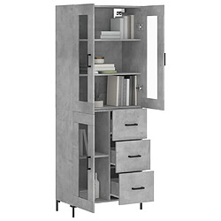 Avis Maison Chic Buffet,Meuble de Rangement,commode pour salon,Cuisine Gris béton 69,5x34x180 cm Bois d'ingénierie -MN12671