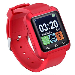 Wewoo Montre connectée rouge pour Android Téléphone Mobile, Appeler de / Musique / Podomètre / Moniteur de Sommeil / Anti perte Bluetooth Santé Smartwatch 1.5 pouces Écran LCD