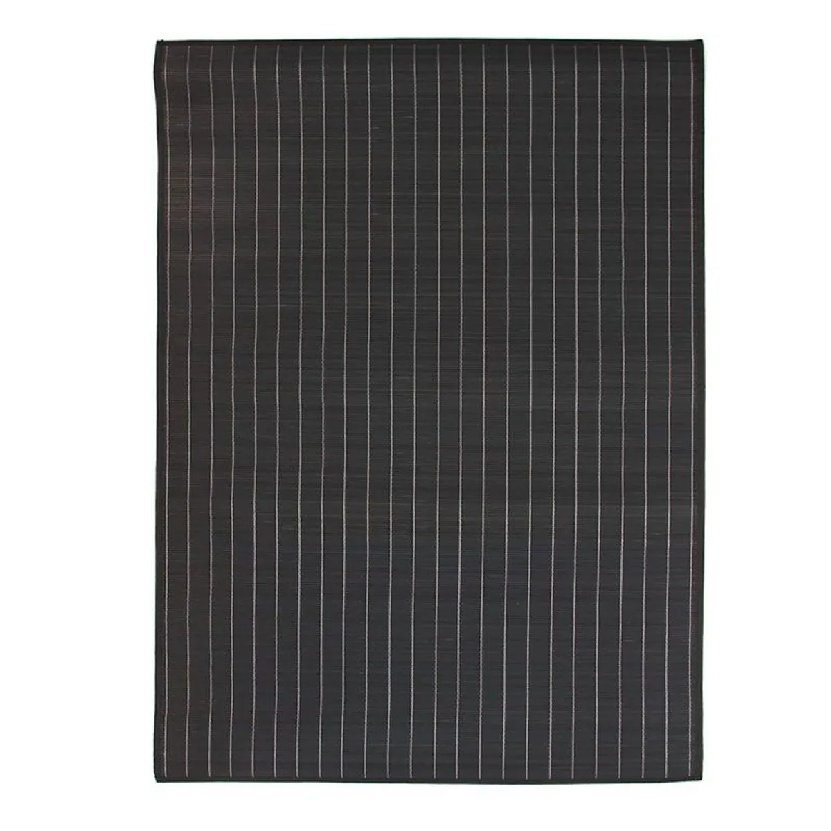 Thedecofactory BALI CHIC - Tapis en bambou avec ganse noir 60x90