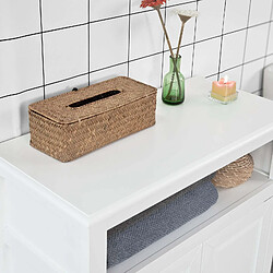 SoBuy FRG204-W Meuble Bas de Salle de Bain Armoire Toilette Buffet commode Blanc pas cher