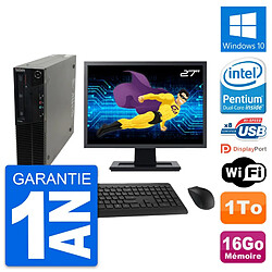 PC Lenovo M82 SFF Ecran 27" Intel G630 RAM 16Go Disque Dur 1To Windows 10 Wifi · Occasion 