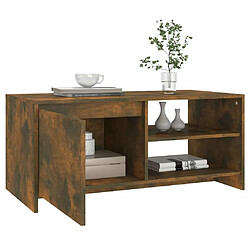 Acheter Maison Chic Table basse,Table Console Table d'appoint, Table pour salon Chêne fumé 102x50x45 cm Bois d'ingénierie -MN92809