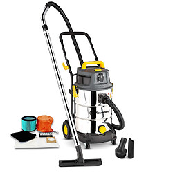 VACMASTER PROFESSIONAL Aspirateur eau et poussières 1600W - 30L inox - 27 Kpa avec prise intégrée et bouchon de vidange VACMASTER PROFESSIONAL- title