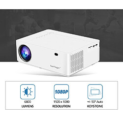 Universal 6800 lumens réel Full HD 1080P LED Video Projecteur LED 3D Movie Beamer Support Auto Keystone Correction |Projecteurs LCD