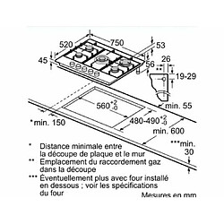 Acheter Table de cuisson à gaz 75cm 5 feux inox - ec7a5rb90 - SIEMENS