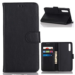 Etui en PU  style rétro noir pour Huawei P20 Pro