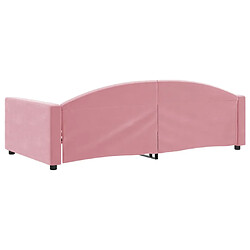 Acheter vidaXL Lit de repos rose 100x200 cm velours