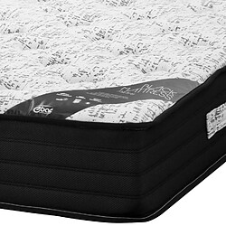 Ebac Matelas 140x190 Black Mattress - Ressorts - Hauteur 25 cm - Soutien très ferme