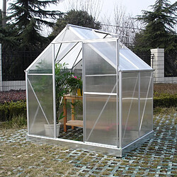 Serre de Jardin en Polycarbonate/Aluminium Gardiun Lunada - 2,46 m² 125x193x190 cm avec Base 2 Modules