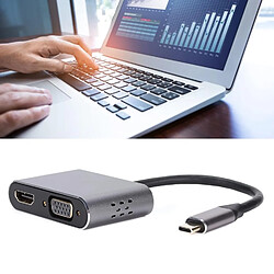 Avis Convertisseur iLike HD5 4en1 USB-C vers Hdmi 4K 30Hz / Moniteur VGA / USB 3.0 / USB-C PD 100W