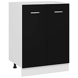 vidaXL Armoire de plancher Noir 60x46x81,5 cm Bois d'ingénierie 