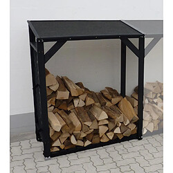 Ideanature Extension bûcher treillis en bois Black edition.