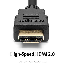 Kensington Câble HDMI haute vitesse avec Ethernet, 1,8 m 