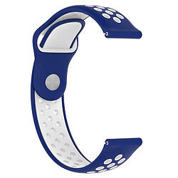 Avis Wewoo Bracelet pour montre connectée Dragonne sport en silicone bicolore Huawei série 1 18 mm blanc bleu