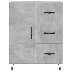 Maison Chic Buffet,Meuble de Rangement,commode pour salon,Cuisine gris béton 69,5x34x90 cm bois d'ingénierie -MN52780 pas cher