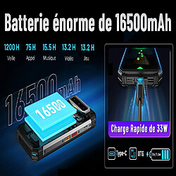 Acheter F102 FOSSIBOT 4G Smartphone Noir+argent -16500mAh grande batterie,33W charge rapide 6.58" FHD+ écran Camping light 20Go/256Go