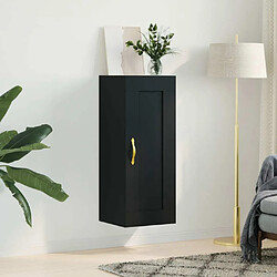 Maison Chic Armoire murale,Meuble de Rangement pour salon,cuisine noir 34,5x34x90 cm bois d'ingénierie -MN75300