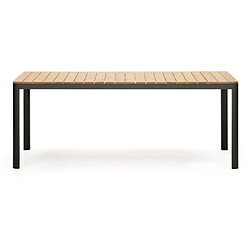 LF SALON Table extérieure Table Bonna 163X90 Bois de teck et Alu