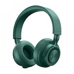 General Casque Bluetooth sur l'oreille, casque stéréo pliable léger sans fil et filaire avec micro, contrôle du volume, casque Bluetooth 5.1 pour iPad/voyage(vert) 