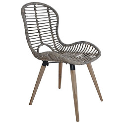 Avis Decoshop26 Lot de 4 chaises de salle à manger cuisine marron Rotin naturel CDS021697