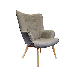 The Home Deco Factory Fauteuil de salon scandi Helsinki - Gris