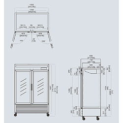 Armoire réfrigérée 1300 Litres - Négative vitrée - Atosa