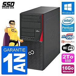 PC Tour Fujitsu Esprimo P720 Intel G3220 RAM 16Go SSD 2To Windows 10 Wifi - Occasion