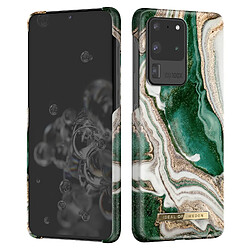 iDeal of Sweden Coque pour Samsung S20 Ultra Marbré Luxe Ultra fine Golden Jade Marble Vert Foncé