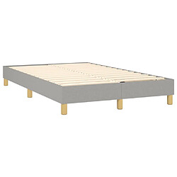 Avis vidaXL Sommier à lattes de lit avec matelas Gris clair 120x200cm Tissu