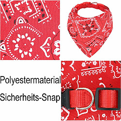 Elixir Chiens de Mode Bandana Foulards Ajustable pour Chiot Petit Chien Chat (M, Rouge)