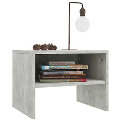 Avis Maison Chic Table de chevet Table de Nuit Meuble de Rangement Gris béton 40 x 30 x 30 cm Aggloméré