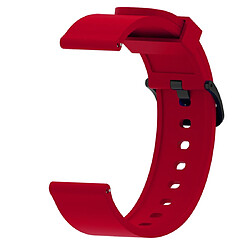 Wewoo Bracelet pour montre connectée Dragonne Sport en silicone brillant Huami Amazfit Bip Lite version 20 mm rouge